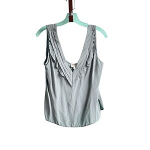 Emporio Armani gray sleeveless silk blouse‎